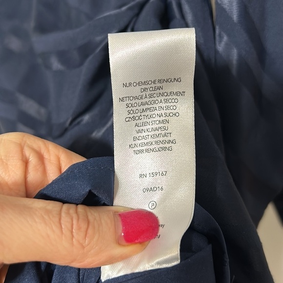 Milly Jordan Striped Satin Faux Wrap Mini Long Sleeve Dress Size S - Picture 6 of 9